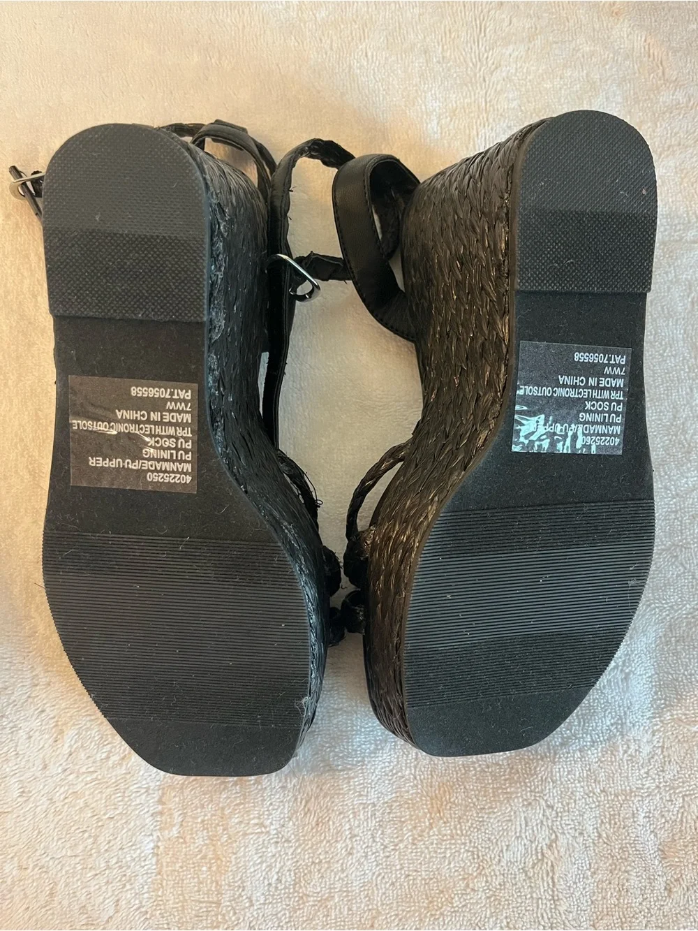 TORRID Black Braided Strap Slingback Sandals 7 wide